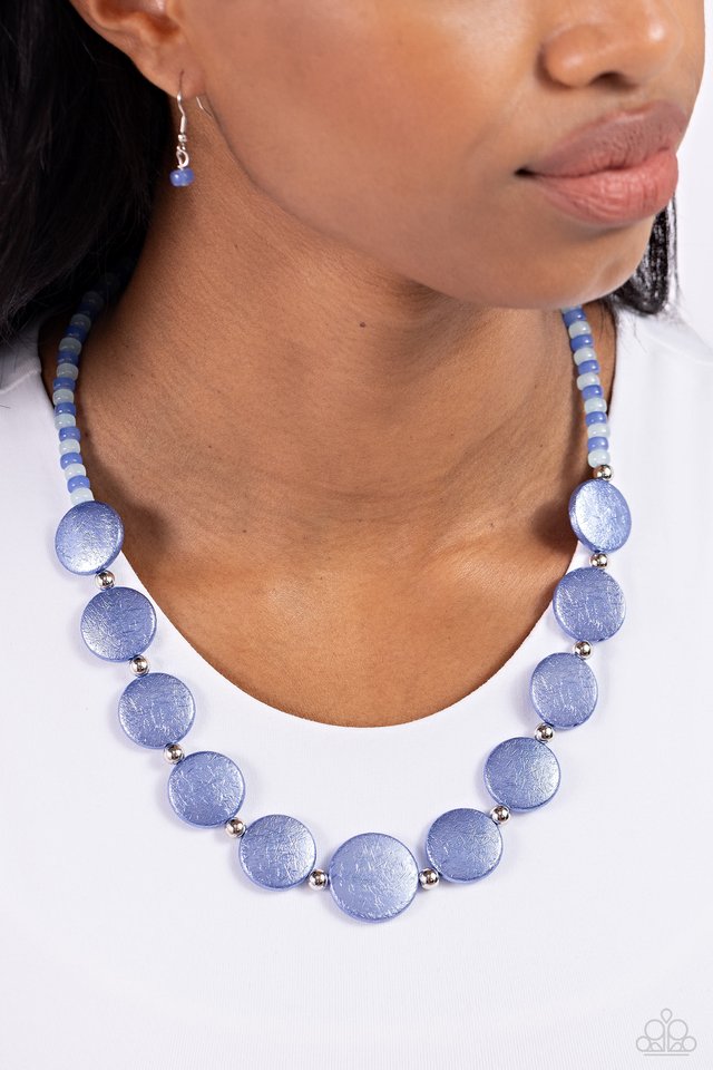 Scratched Showtime - Blue - Paparazzi Necklace Image