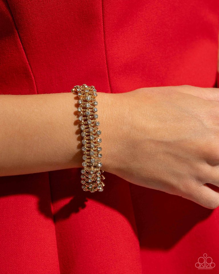 Corporate Confidence - Gold - Paparazzi Bracelet Image