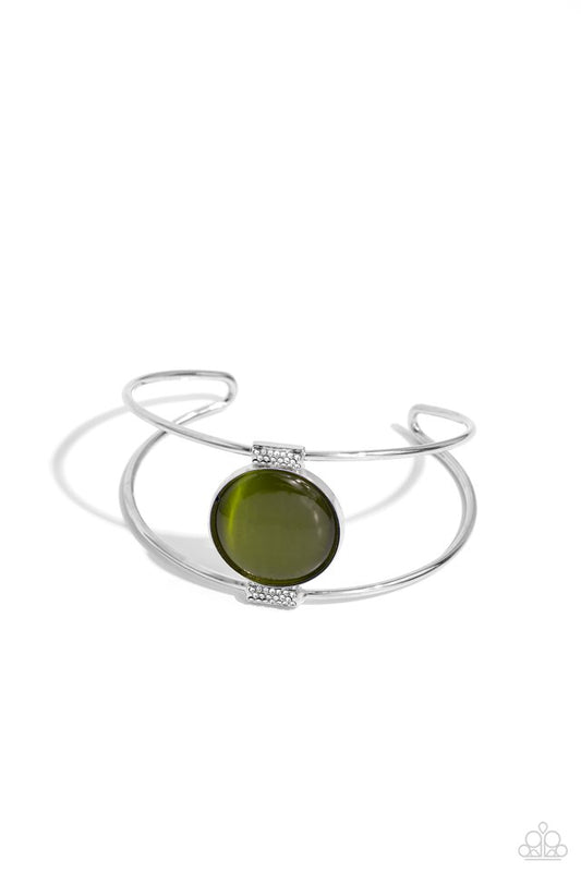 Candescent Cats Eye - Green - Paparazzi Bracelet Image