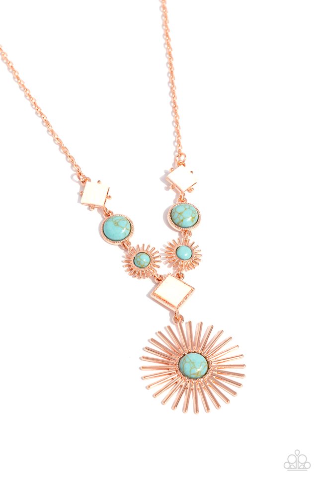 Sunburst Style - Copper - Paparazzi Necklace Image