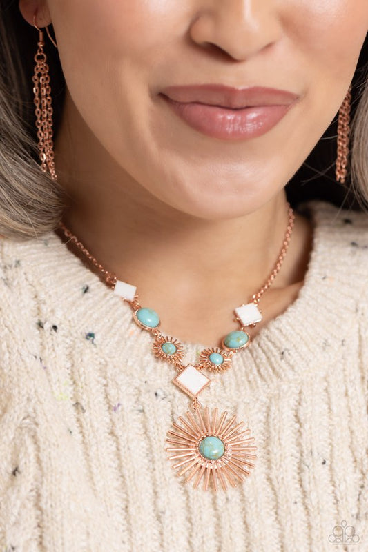 Sunburst Style - Copper - Paparazzi Necklace Image