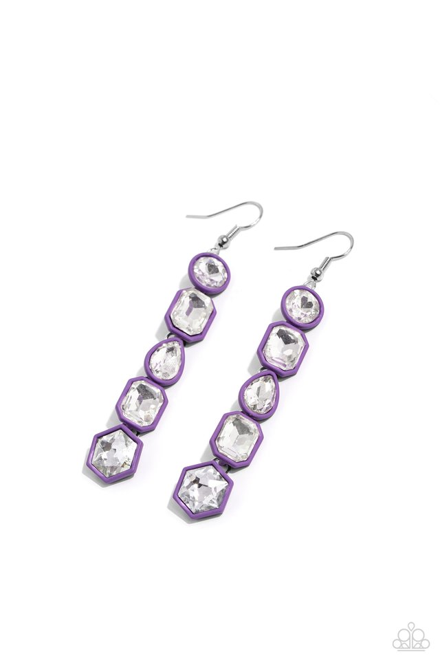 Developing Dignity - Purple - Paparazzi Earring Image