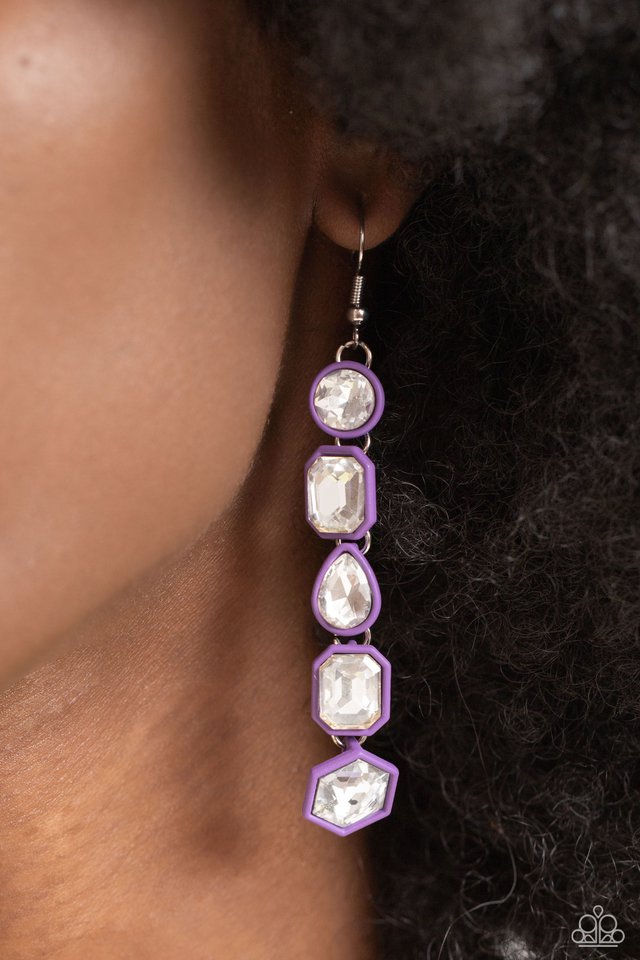 Developing Dignity - Purple - Paparazzi Earring Image