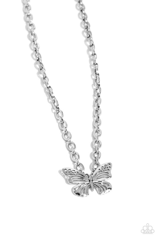 Midair Monochromatic - Silver - Paparazzi Necklace Image