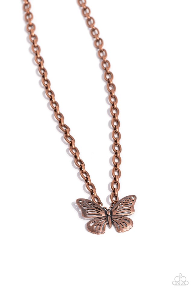 Midair Monochromatic - Copper - Paparazzi Necklace Image