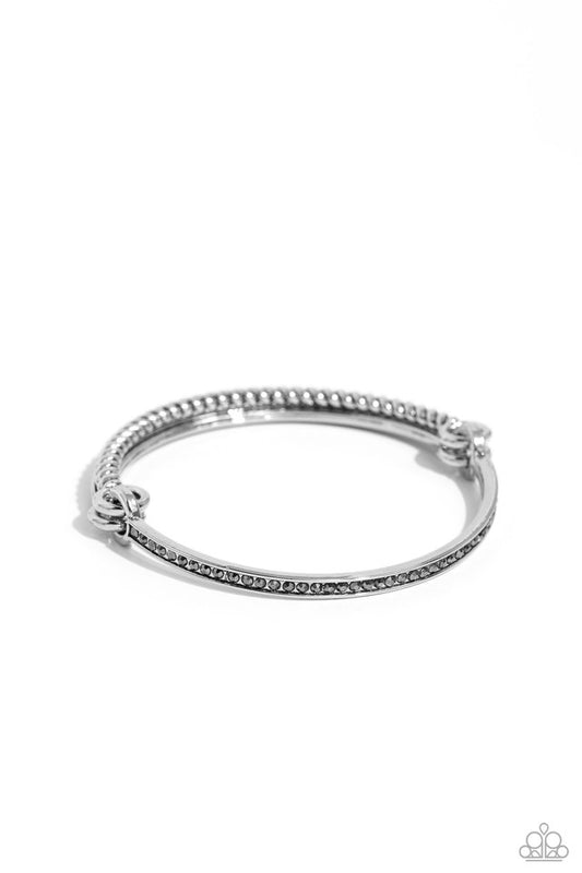 Thrilling Texture - Silver - Paparazzi Bracelet Image