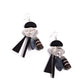 Textured Talisman - Black - Paparazzi Earring Image