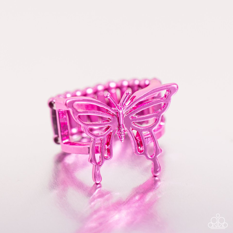 Playfully Polished - Pink - Paparazzi Ring Image