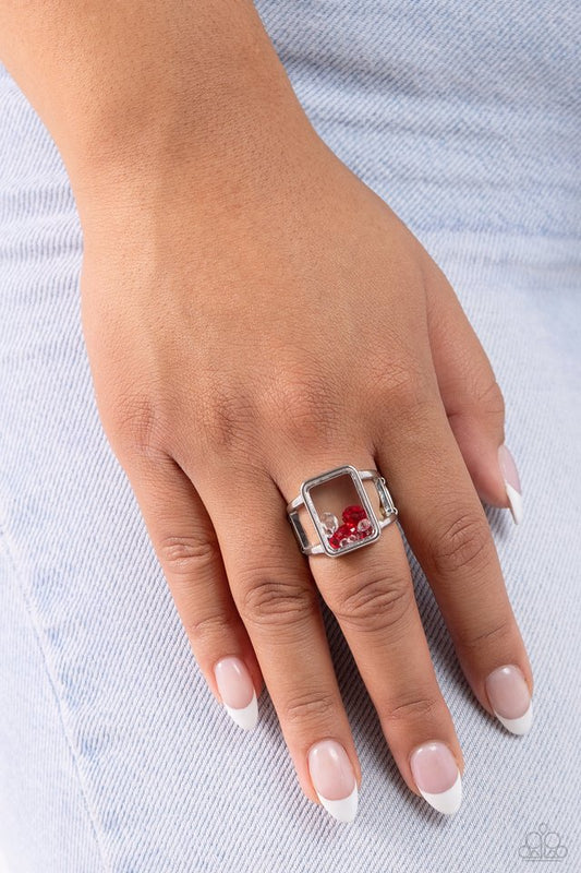 Encased Envy - Red - Paparazzi Ring Image