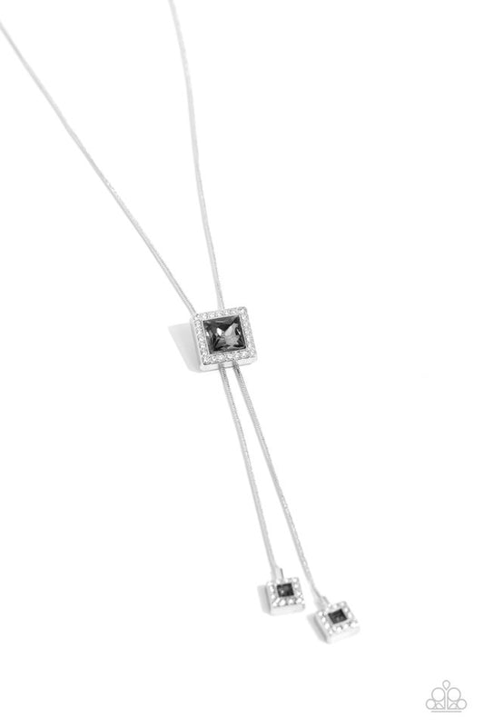 I Solemnly SQUARE - Silver - Paparazzi Necklace Image
