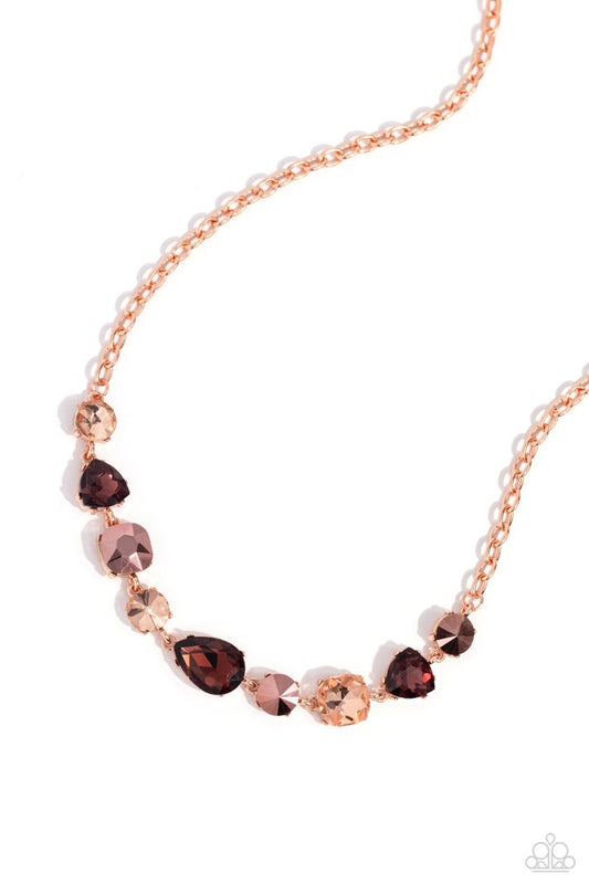 Emphatic Edge - Copper - Paparazzi Necklace Image