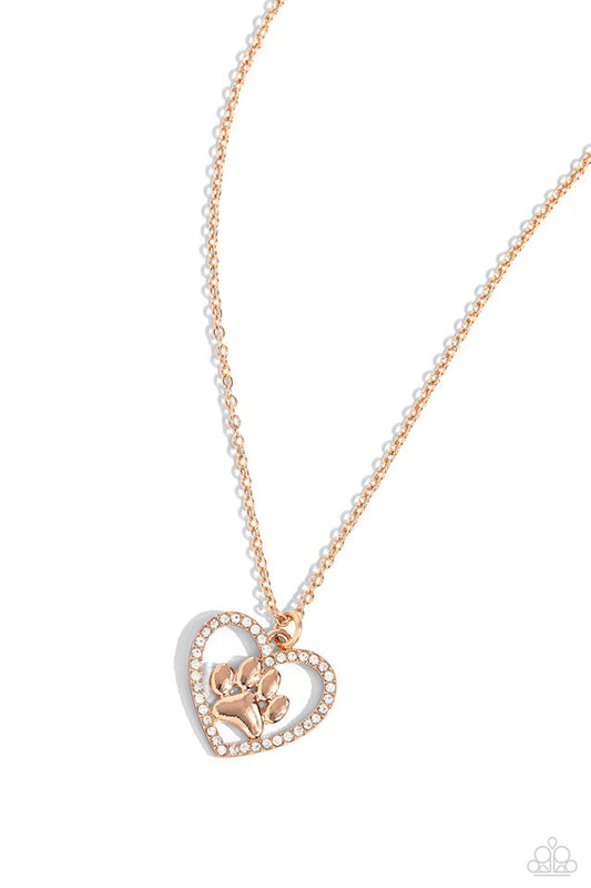 PET in Motion - Rose Gold - Paparazzi Necklace Image