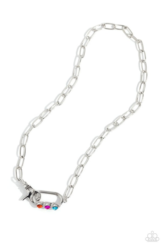 Dont Want to Miss a STRING - Silver - Paparazzi Necklace Image