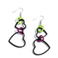 Cascading Crush - Black - Paparazzi Earring Image