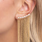 Feuding Fringe - Gold - Paparazzi Earring Image
