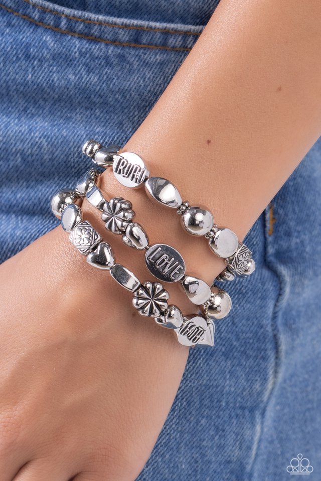 Enchanting Emotion - Silver - Paparazzi Bracelet Image