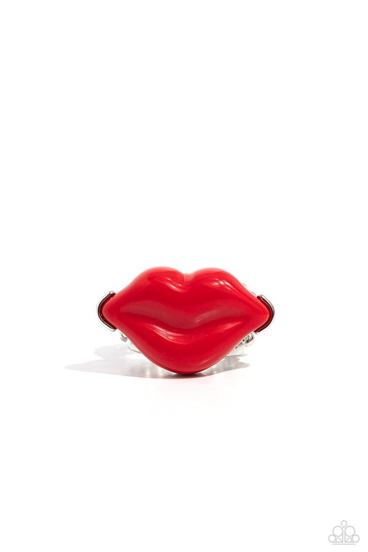 Lively Lips - Red - Paparazzi Ring Image