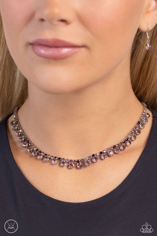 Ritzy Rhinestones - Purple - Paparazzi Necklace Image