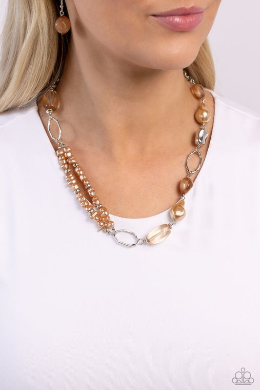 Easygoing Elegance - Brown - Paparazzi Necklace Image