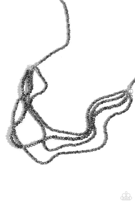 Candescent Cascade - Silver - Paparazzi Necklace Image