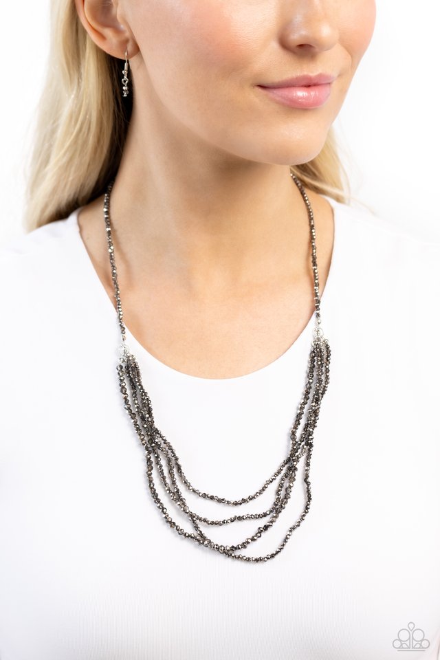 Candescent Cascade - Silver - Paparazzi Necklace Image