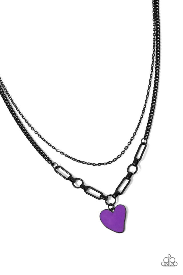 Carefree Confidence - Purple - Paparazzi Necklace Image