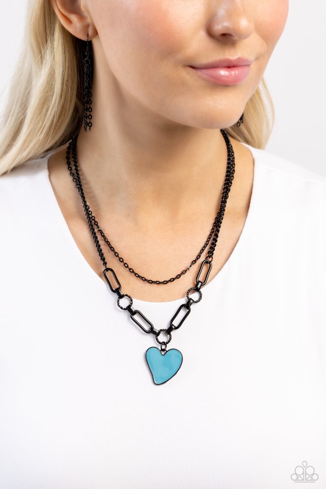 Carefree Confidence - Blue - Paparazzi Necklace Image