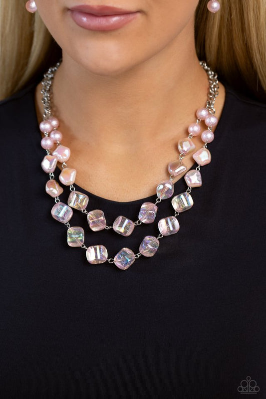 Eclectic Embellishment - Pink - Paparazzi Necklace Image