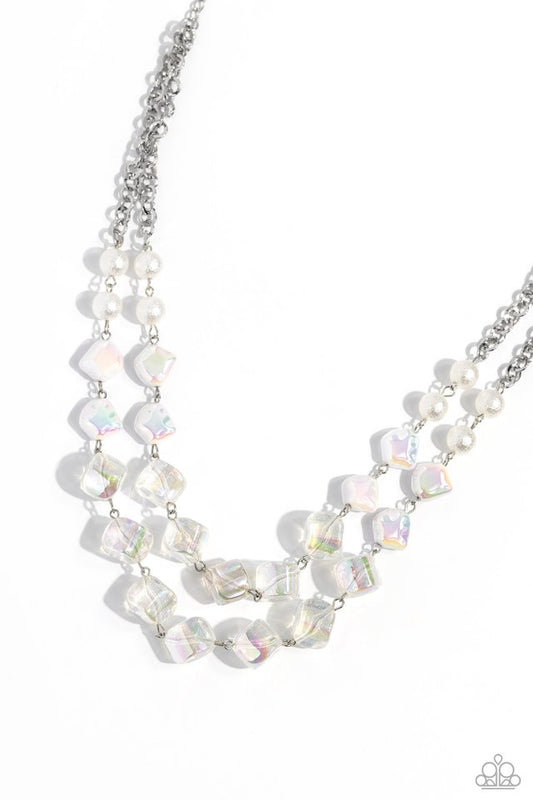 Eclectic Embellishment - White - Paparazzi Necklace Image