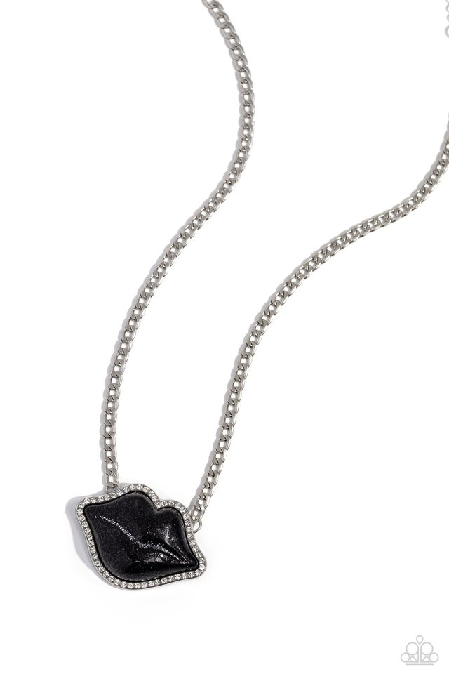 Lip Locked - Black - Paparazzi Necklace Image