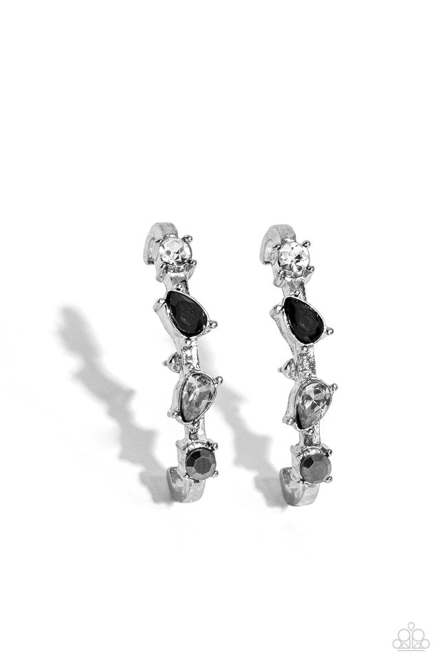 Trendy Twists - Black - Paparazzi Earring Image