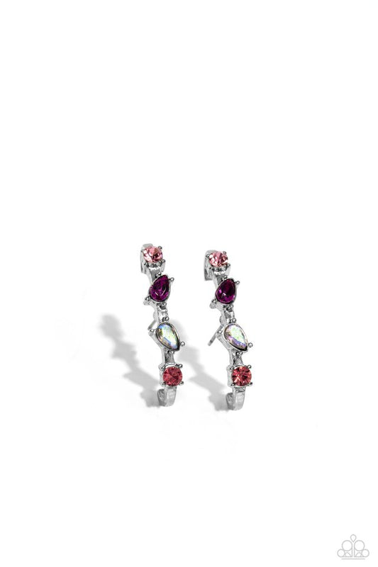 Trendy Twists - Pink - Paparazzi Earring Image