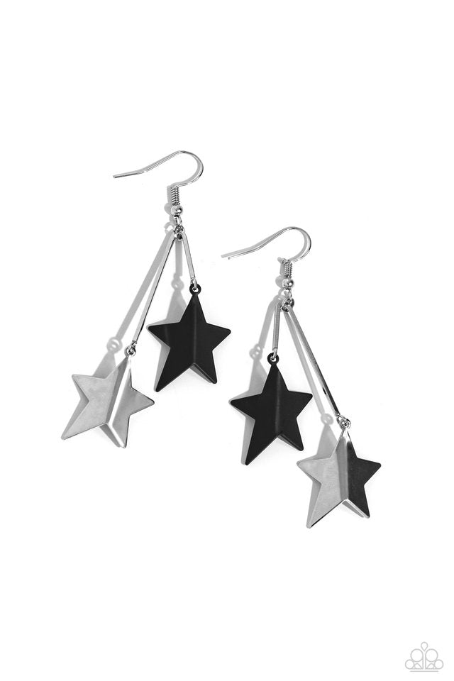 Stellar STAGGER - Black - Paparazzi Earring Image