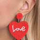 Sweet Seeds - Red - Paparazzi Earring Image