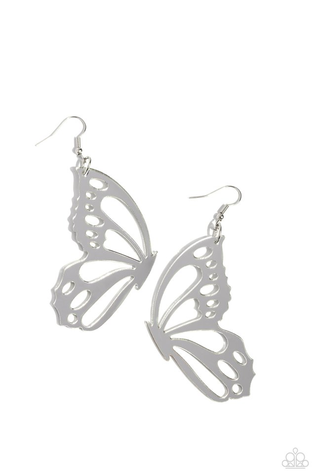 WING of the World - Silver - Paparazzi Earring Image