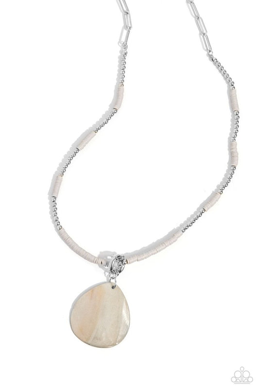 SHELL Me A Story - Silver - Paparazzi Necklace Image