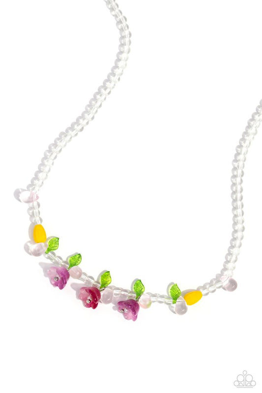 World GLASS Wonder - Pink - Paparazzi Necklace Image