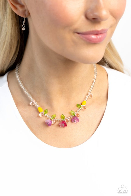 World GLASS Wonder - Pink - Paparazzi Necklace Image