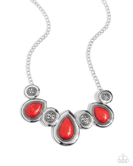 Rustic Remix - Red - Paparazzi Necklace Image