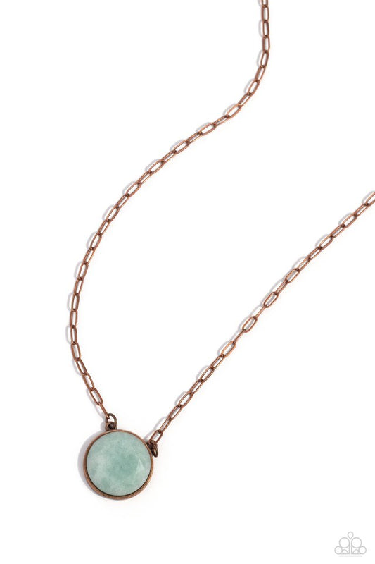 Suspended Stone - Copper - Paparazzi Necklace Image