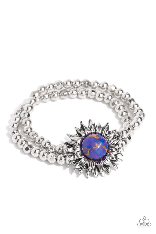 Sunflower Serenity - Purple - Paparazzi Bracelet Image