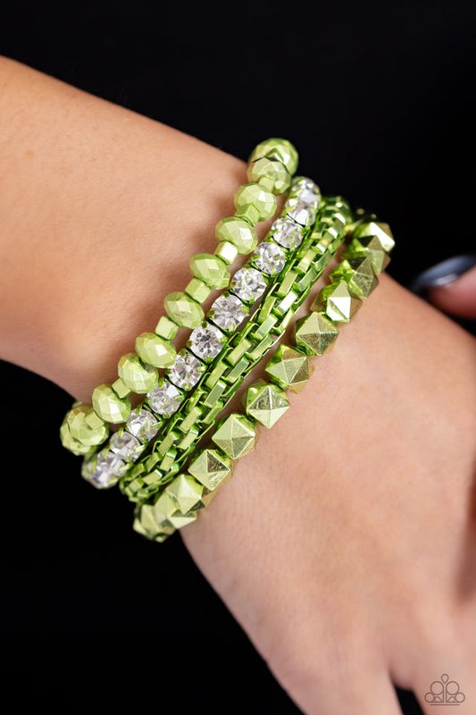 Punk Pattern - Green - Paparazzi Bracelet Image