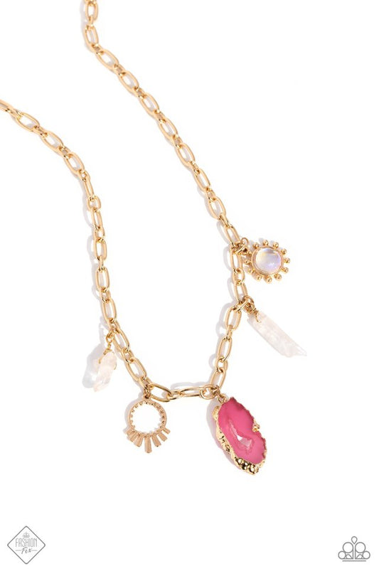 Geode Glam - Pink - Paparazzi Necklace Image