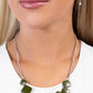 Twinkling Tables - Green - Paparazzi Necklace Image