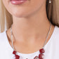 Twinkling Tables - Red - Paparazzi Necklace Image