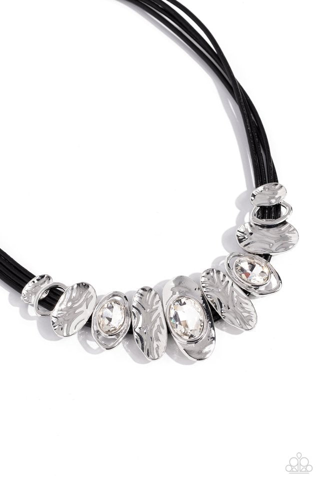 Sliding Splendor - Black - Paparazzi Necklace Image