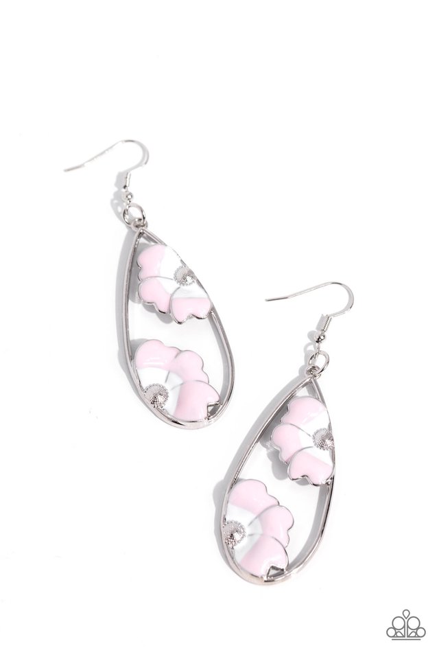 Airily Abloom - Pink - Paparazzi Earring Image