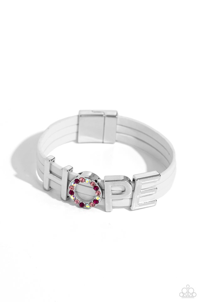 Hopeful Haute - White - Paparazzi Bracelet Image