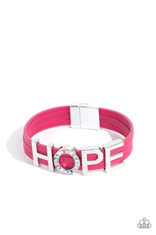 Hopeful Haute - Pink - Paparazzi Bracelet Image
