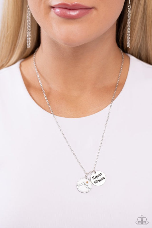 Expect Miracles - White - Paparazzi Necklace Image